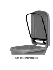 URBAN ECO PEDAL WASTE BIN 60lt GRAY