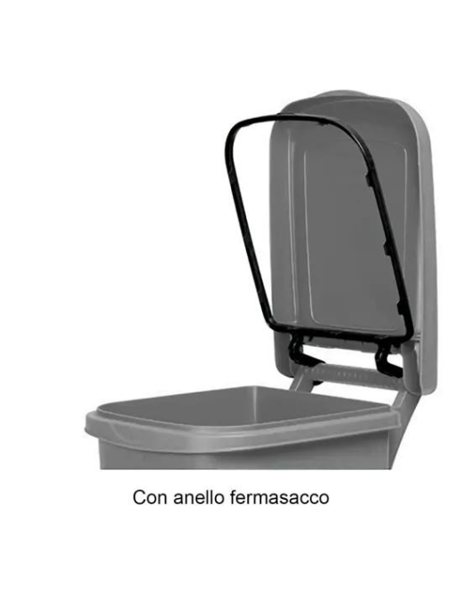 URBAN ECO PEDAL WASTE BIN 60lt GRAY
