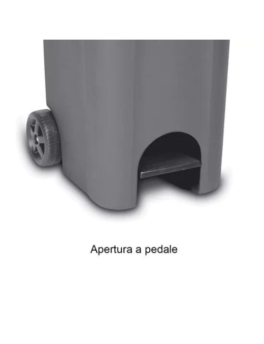 URBAN ECO PEDAL WASTE BIN 60lt GRAY