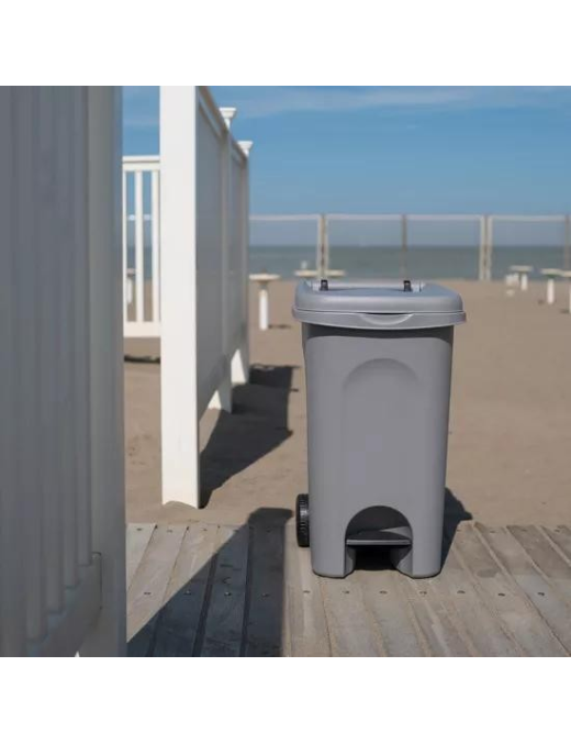 URBAN ECO PEDAL WASTE BIN 60lt GRAY