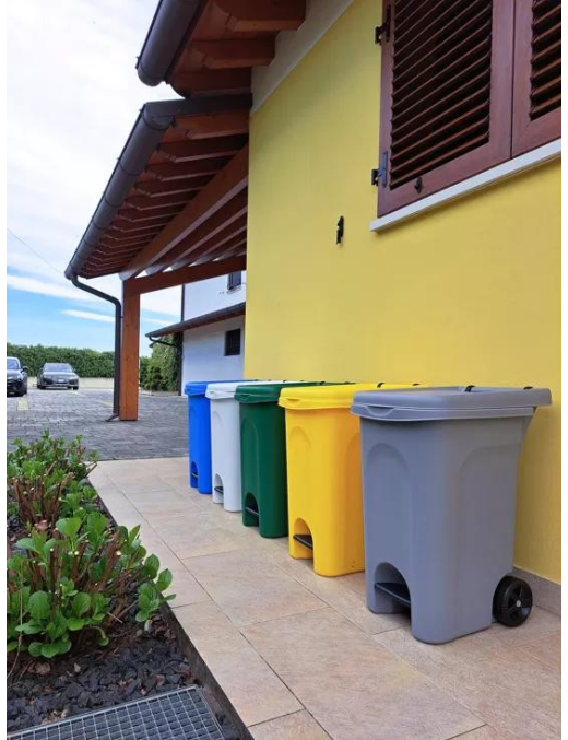 URBAN ECO PEDAL WASTE BIN 60lt WHITE