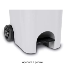 URBAN ECO PEDAL WASTE BIN 60lt WHITE