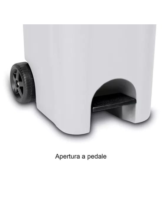 URBAN ECO PEDAL WASTE BIN 60lt WHITE