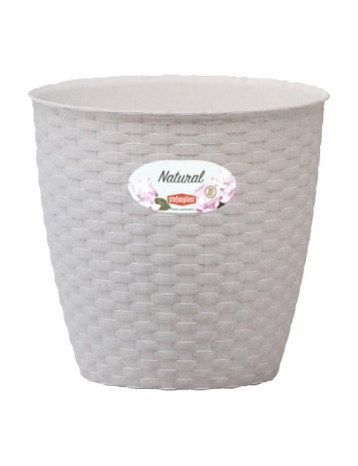 NATURAL VASE diameter 24cm WHITE