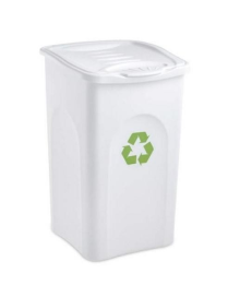 BE-GREEN 50lt WHITE WASTE BIN