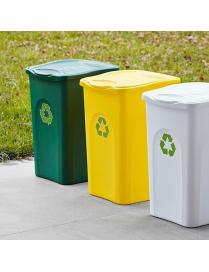 BE-GREEN 50lt WHITE WASTE BIN