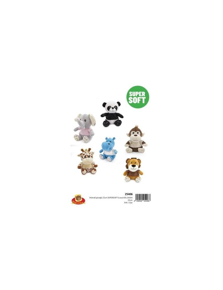 ANIMALI GIUNGLA PELUCHE  25 CM
