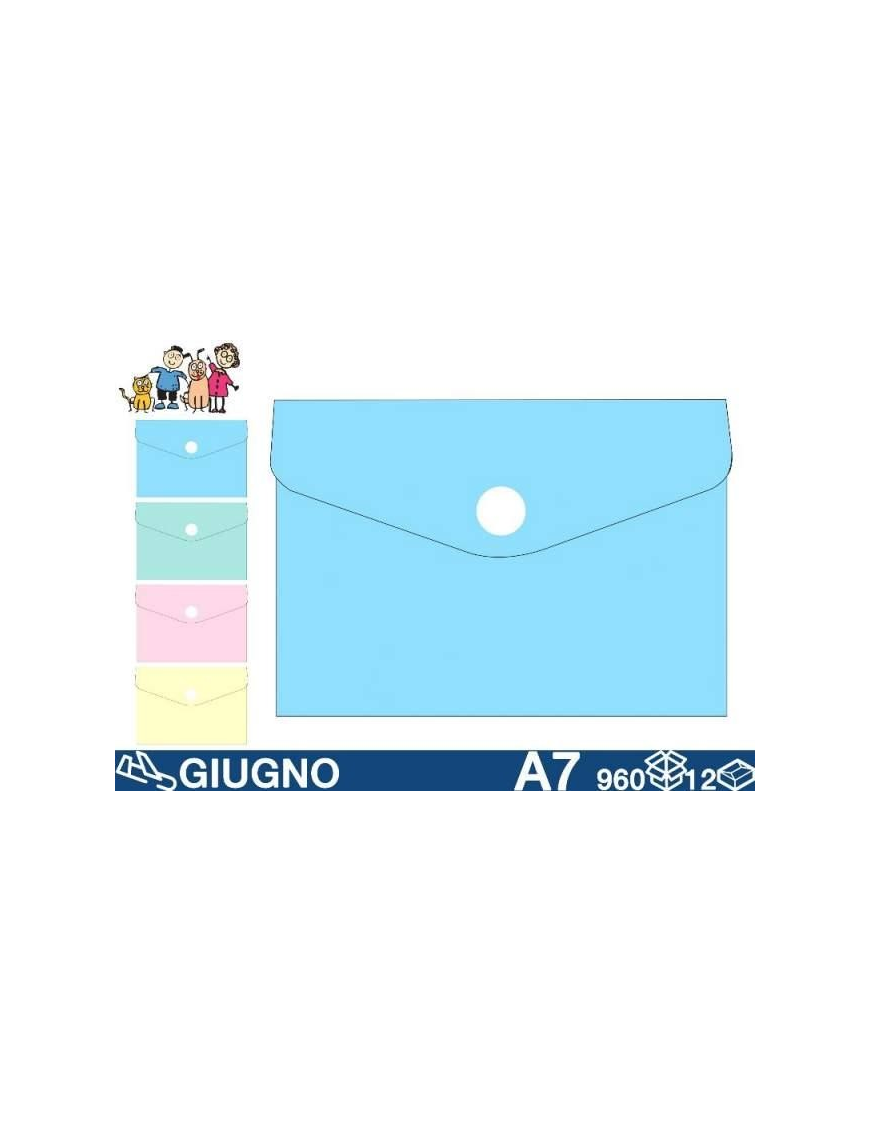 PASTEL DOCUMENT ENVELOPE 11x8cm A7