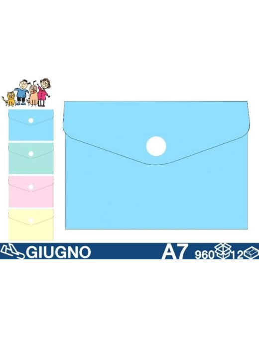 PASTEL DOCUMENT ENVELOPE 11x8cm A7