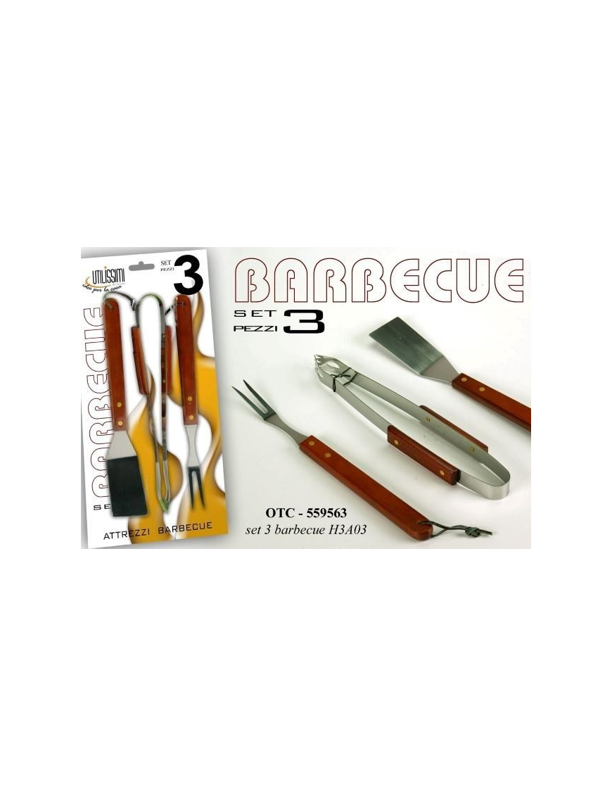 ACCESSORI BARBECUE 3 pezzi