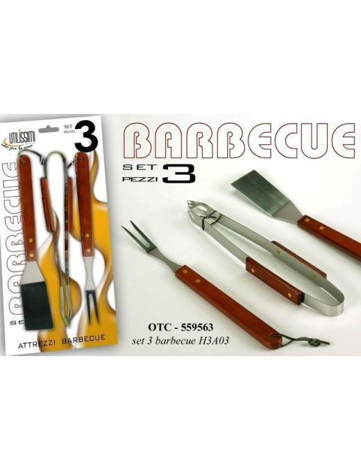 ACCESSORI BARBECUE 3 pezzi