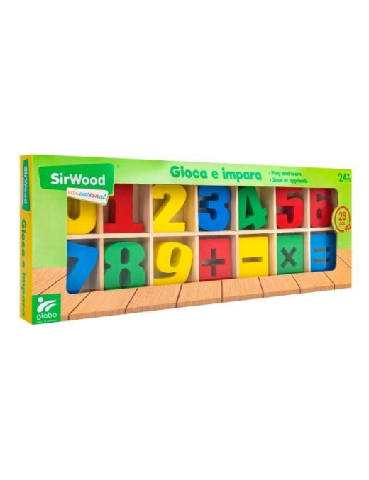 NUMERI/SIMBOLI LEGNO 28 PEZZI