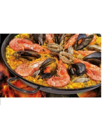 GLAZED VALENCIAN PAELLA 22 CENTIMETERS