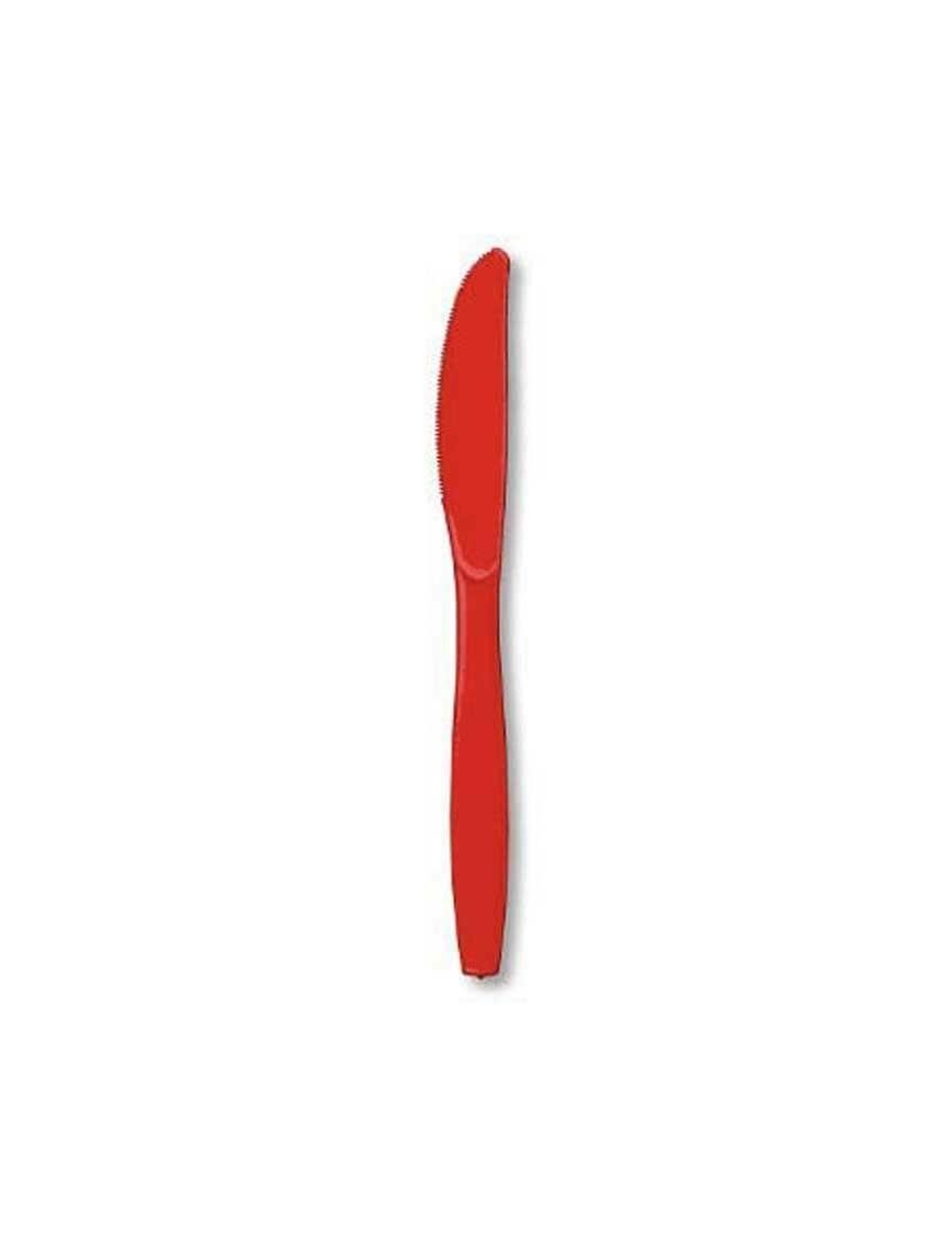 COLTELLI SMILE COLORE ROSSO 15 PEZZI