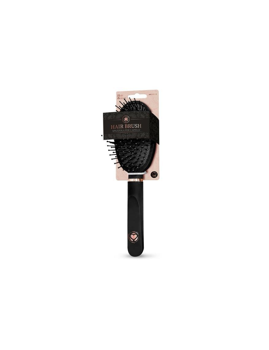 SPAZZOLA CAPELLI NERA OVALE
