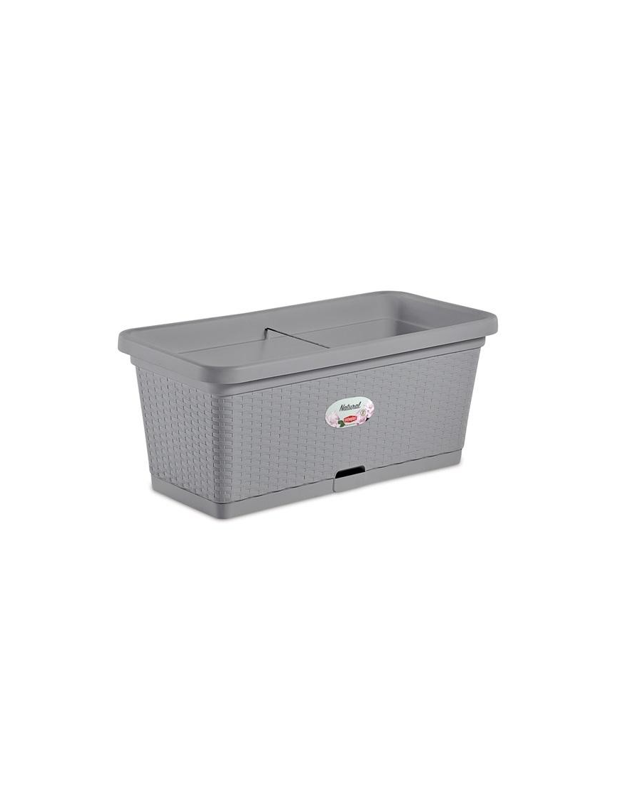 NATURAL PLANTER 80cm STONE GRAY