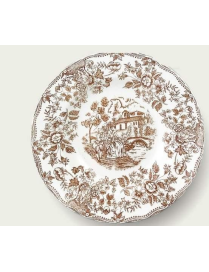 PIATTO FONDO DECORO INGLESE TORTORA 24 CENTIMETRI