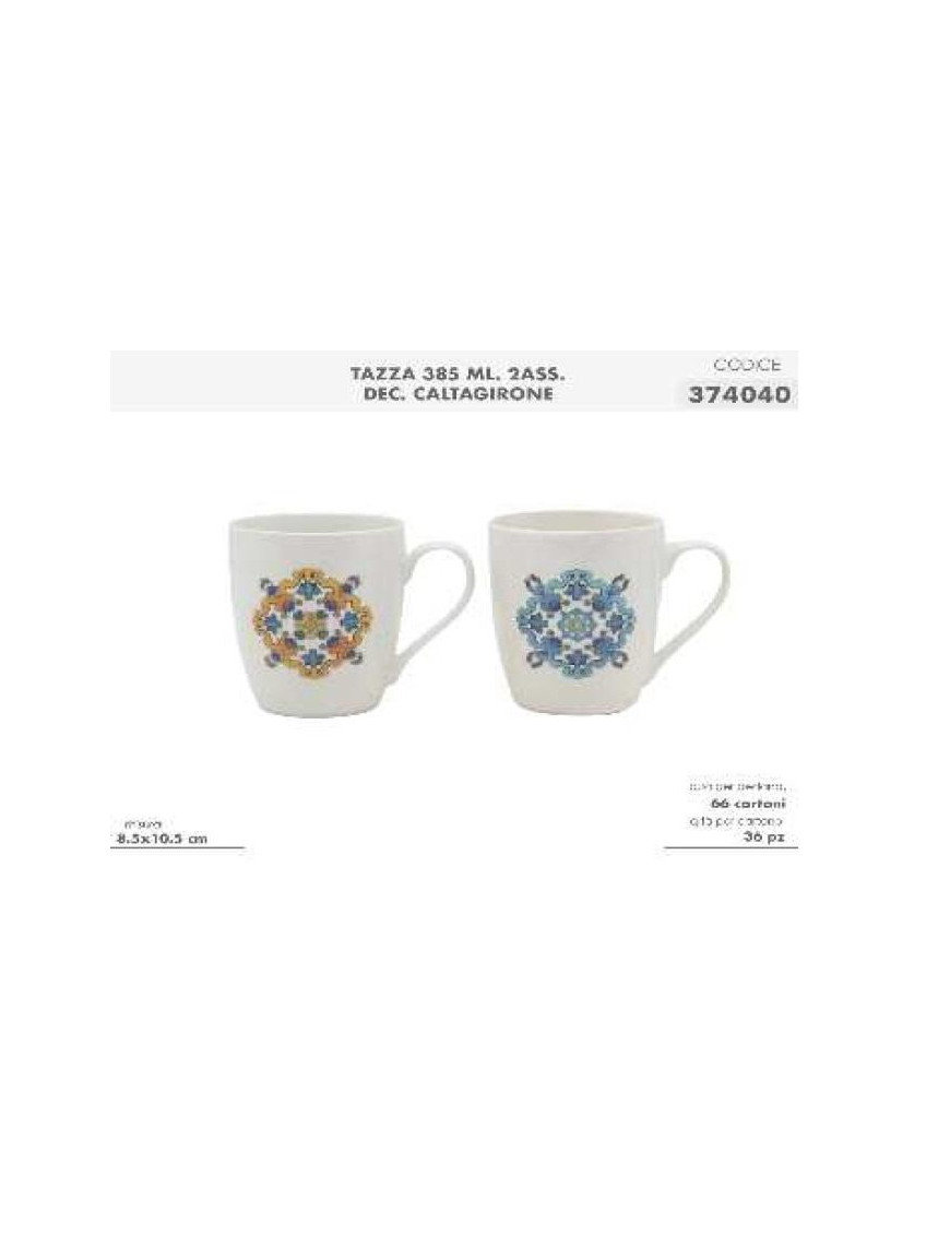 MUG CUP 385 MM. CALTAGIRONE DECORATION