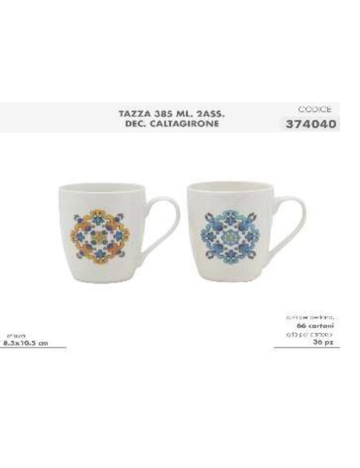 TAZZA MUG 385 MILLILITRI DECORAZIONE CALTAGIRONE