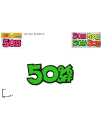 CARTONCINO SCONTO 50% 8 PEZZI