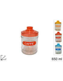BARATTOLO VETRO 650 MILLILITRI COLORE ASSORTITO