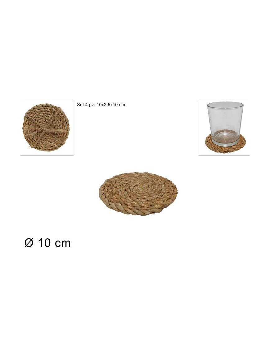 VIMINI SOTTOBICCHIERI 10 CENTIMETRI 4 PEZZI