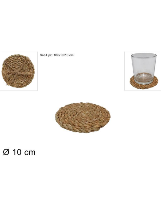 VIMINI SOTTOBICCHIERI 10 CENTIMETRI 4 PEZZI