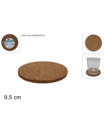 CORK ROUND COASTERS 4 PIECES