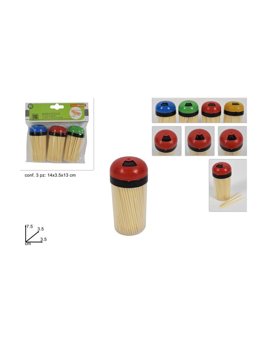 TOOTHPICK WITH 3-PIECE JAR