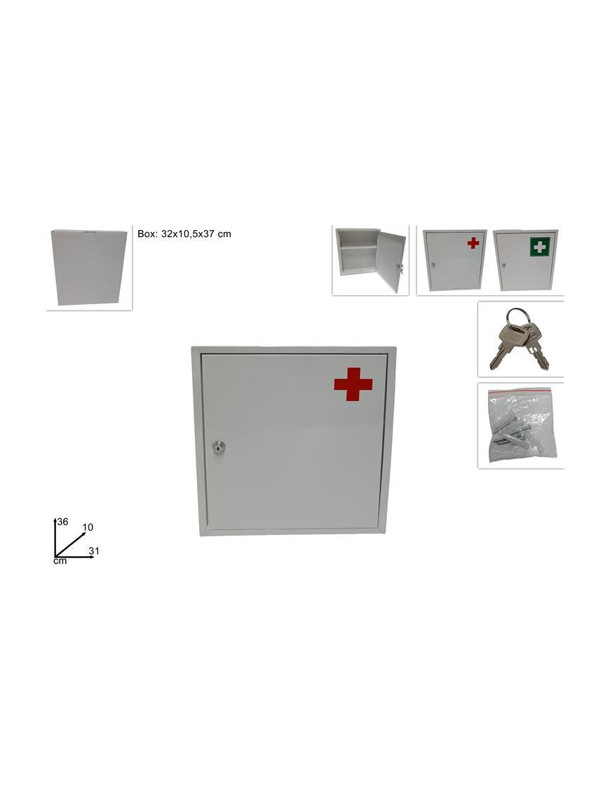 CASSETTA PRONTO SOCCORSO 36x31x10 CENTIMETRI