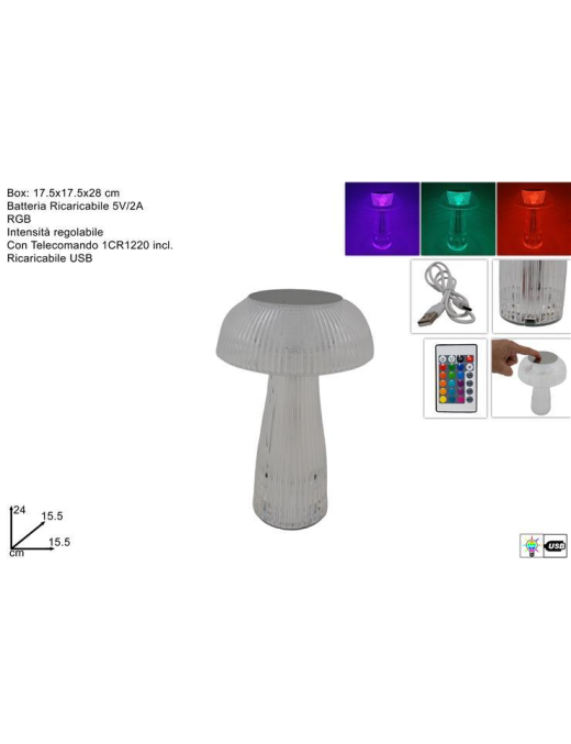 LAMPADA RICARICABILE USB FUNGO