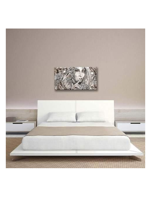 SHINY QUADRO 62x115 INDIAN ARGENTO $$