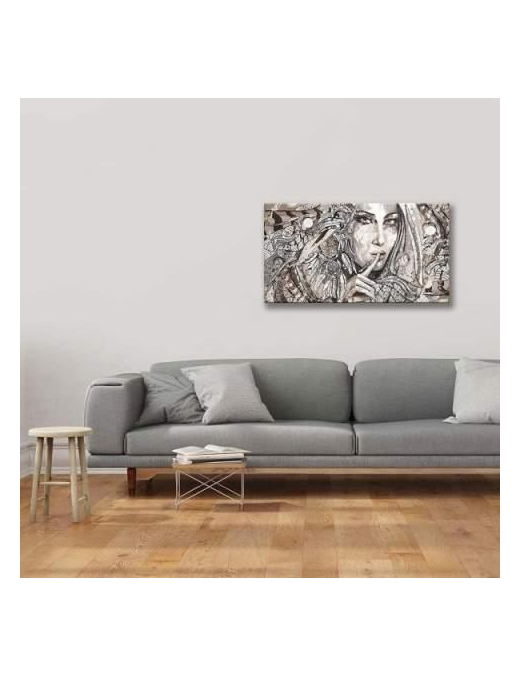 SHINY QUADRO 62x115 INDIAN ARGENTO $$