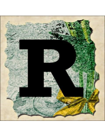 SPRINT LETTERING VINTAGE 16X16CM "R" $$
