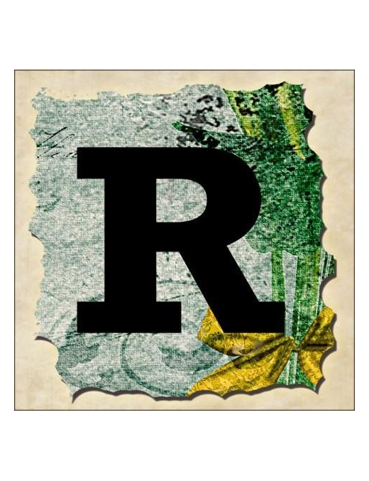 SPRINT LETTERING VINTAGE 16X16CM "R" $$