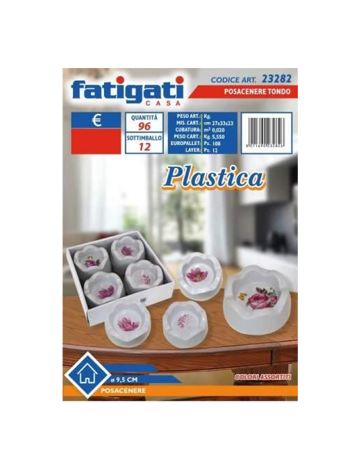 POSACENERE PLASTICA TONDO