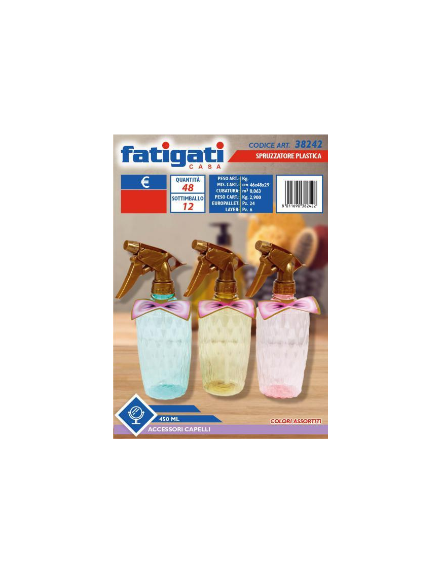 SPRUZZATORE PLASTICA 450 MILLILITRI