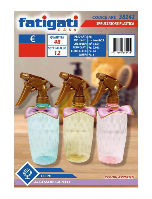 SPRUZZATORE PLASTICA 450 MILLILITRI