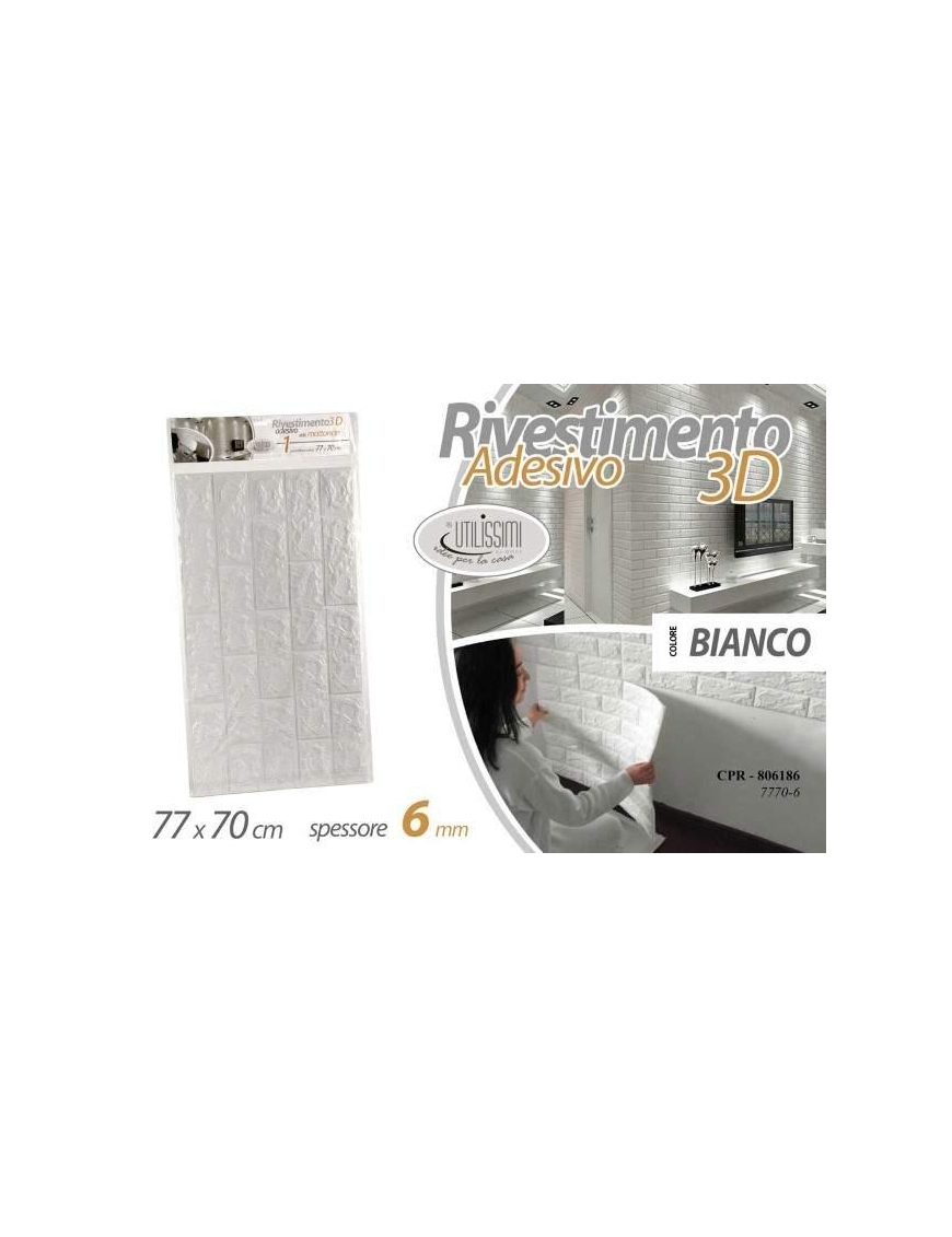RIVESTIMENTO PARETE BIANCO 77x70x0,6cm