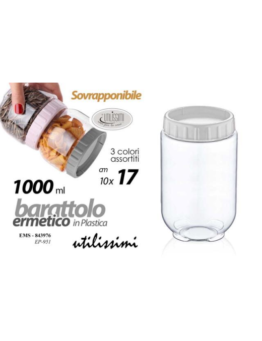 BARATTOLO PLASTICA 1000ml