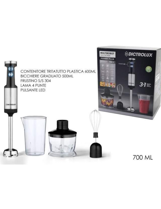 DICTROLUX 700W IMMERSION BLENDER WITH ACCESSORIES