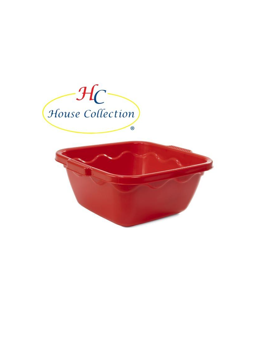 SQUARE BASIN 34cm RED