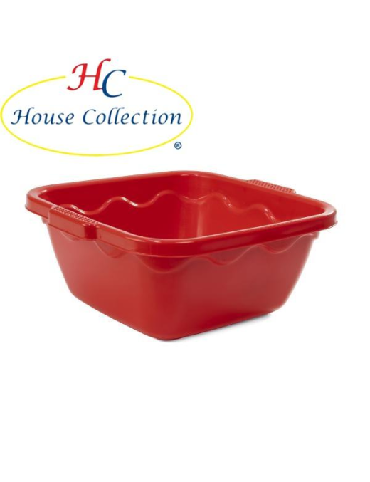 SQUARE BASIN 34cm RED