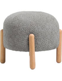POUF BOUCLE 41x36 CENTIMETRI GRIGIO