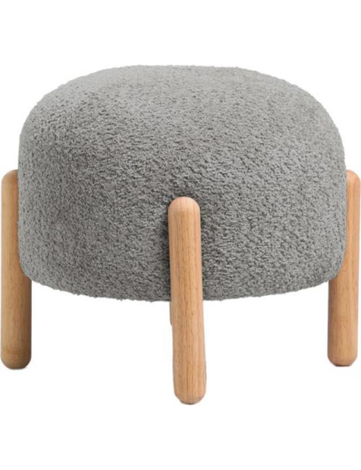 POUF BOUCLE 41x36 CENTIMETRI GRIGIO