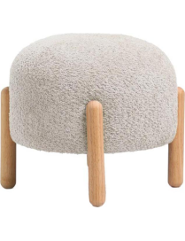 POUF BOUCLE 41x36 CENTIMETRI CREMA