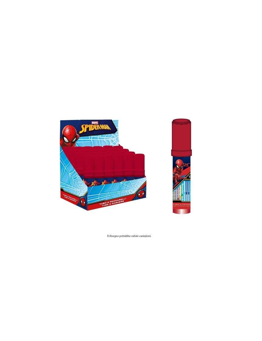 SPIDERMAN PENNARELLI IN TUBO 6pezzi