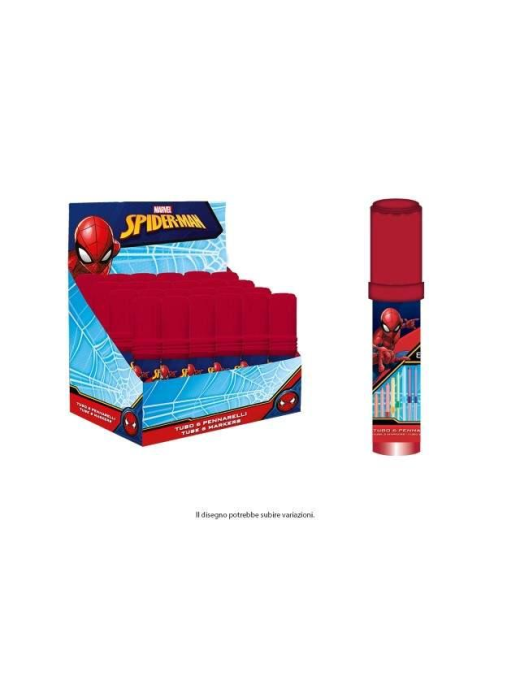 SPIDERMAN PENNARELLI IN TUBO 6pezzi