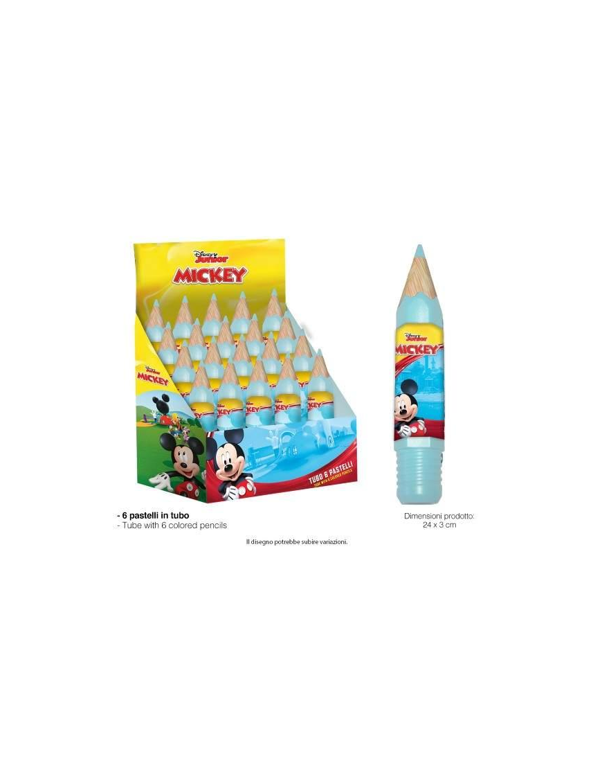 MICKEY PENCIL COLORS 6 pieces TUBE
