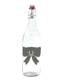 SWING BOTTLE 1lt GRAY BOW DECORATION